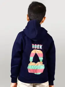 YOUMAA Boys Printed Cotton  Hooded Sweatshirt