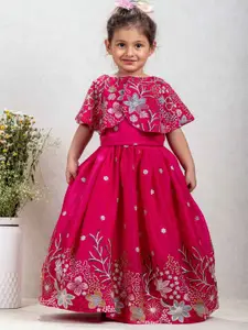 Lagorii Girls Embroidered Ready to Wear Lehenga & Blouse