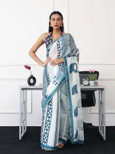 Tikhi Imli Abstract Printed Ready to Wear Saree