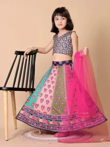 BAESD Girls Digital Printed Ready to Wear Lehenga & Blouse With Dupatta