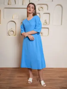 PURVAJA Women A-Line Midi Dress