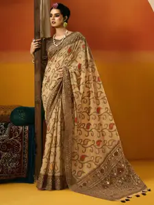 Mitera Woven Design Zari Ikat Saree