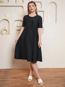 PURVAJA Women A-Line Midi Dress