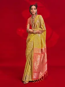 Mitera Woven Design Zari Banarasi Saree