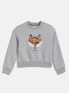 Tommy Hilfiger Girls Cotton Embellished Sweatshirt