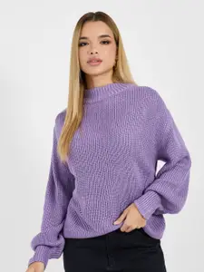 Styli Women High Neck Volume Sleeves Jumper