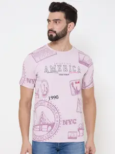 Duke Men Typography Printed Round Neck Cotton T-shirt