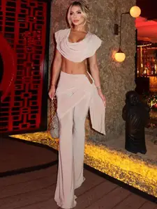 MIAKEE Shawl Neck Top & Trouser Co-Ords