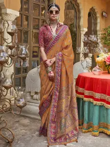 elora Ethnic Motifs Silk Blend Saree