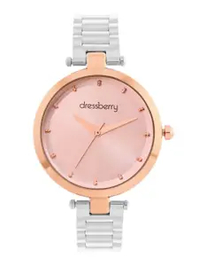 DressBerry Women Brass Embellished Dial & Wrap Around Straps Analogue Watch DB-SS24-18A