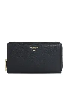 Da Milano Women Textured Leather Zip Around Wallet