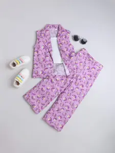 taffykids Girls Printed Top with Trousers