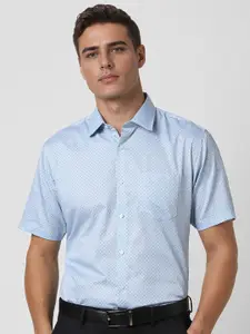 Van Heusen Men Spread Collar Geometric Printed Cotton Formal Shirt