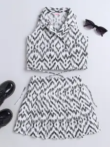 taffykids Girls Printed Top with Trousers