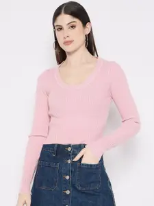 Camey Women Ribbed Crop Pullover