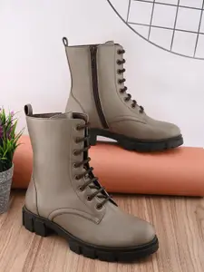The Roadster Lifestyle Co Women Block-Heeled High-Top Boots