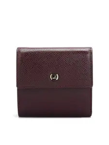 Da Milano Women Textured Leather Three Fold Wallet