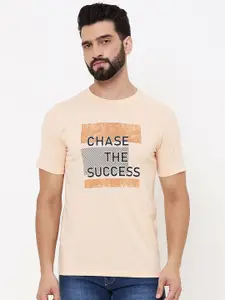 Duke Men Typography Printed Slim Fit Cotton T-shirt