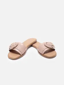 Allen Solly Woman Self Design Open Toe Flats