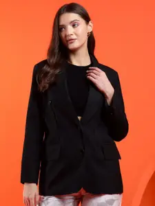 Stylecast X Kotty Notched Lapel Single-Breasted Blazer