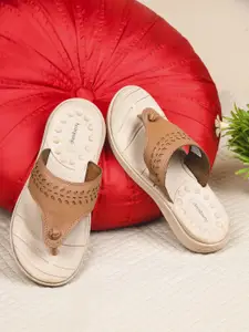 DressBerry Women Textured Casual T-Strap Flats