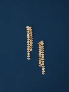 Accessorize Gold-Plated Geometric Drop Earrings