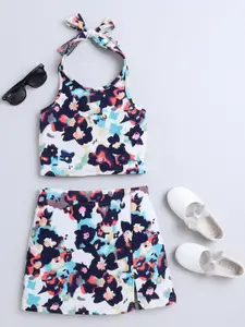 taffykids Girls Printed Top with Shorts