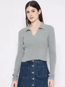 Camey Women Woollen Crop Pullover