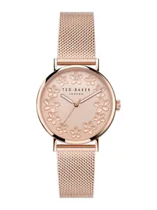 Ted Baker Women Embellished Dial & Stainless Steel Straps Analogue WatchBKPPHS4039I
