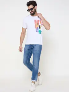 Duke Men Slim Fit Cotton Typography Printed T-shirt