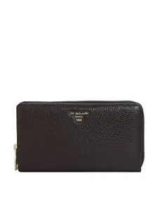 Da Milano Women Textured Leather Zip Around Wallet