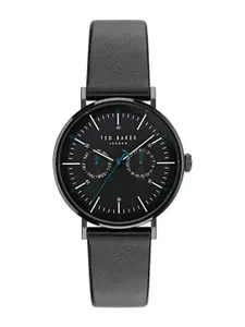 Ted Baker Men Round Dial & Leather Straps Analogue Watch BKPPGS4019I