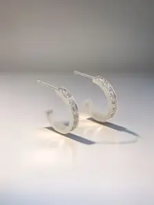 Accessorize Stainless Steel Circular Half Hoop Earrings