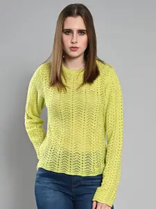 IZEL Women Round Neck Pullover Sweater