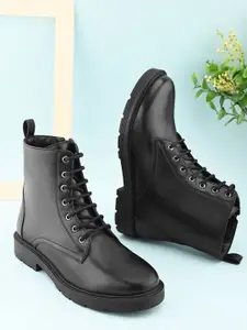 The Roadster Lifestyle Co Women Round Toe Block Heeled Regular Boots