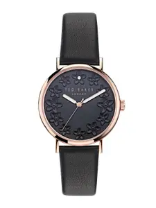 Ted Baker Women Embellished Dial & Leather Straps Analogue Watch BKPPHS4029I