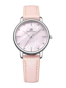 KENNETH SCOTT Women Patterned Dial & Textured Straps Analogue Watch K22524-SLPMP