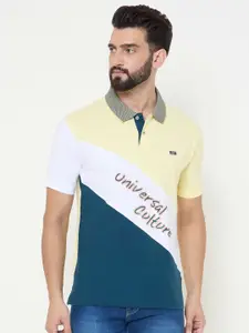 Duke Men Colourblocked Polo Collar Cotton T-shirt