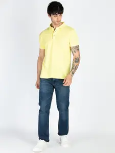 Status Quo Men Polo Collar Solid T-shirt
