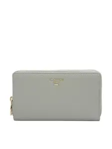 Da Milano Women Textured Leather Zip Around Wallet
