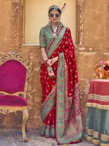 elora Woven Design Silk Blend Designer Saree