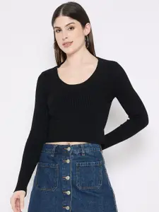 Camey Women Woollen Crop Sweater Vest