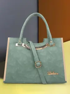 SPOTIC Structured Satchel with Cut Work