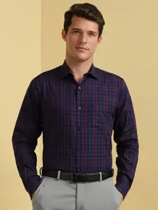 Allen Solly Men Slim Fit Spread Collar Tartan Checked Cotton Formal Shirt