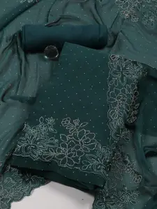 Meena Bazaar Ethnic Motifs Embellished Beads and Stones Unstitched Dress Material