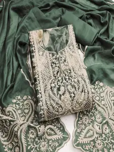 MANVAA Paisley Embroidered Unstitched Dress Material