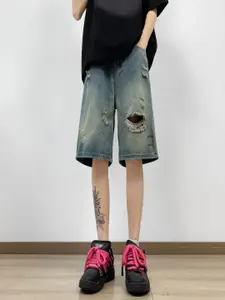 StyleCast x Revolte Men Mid-Rise Denim Shorts