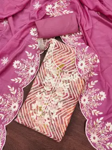 MANVAA Chevron Printed Unstitched Dress Material