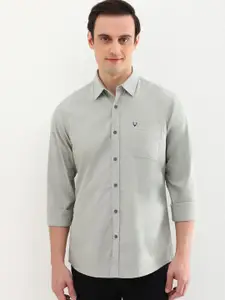 Allen Solly Men Custom Spread Collar Solid Cotton Casual Shirt