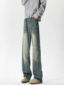 StyleCast Men Mid-Rise Relaxed Fit Heavy Fade Jeans